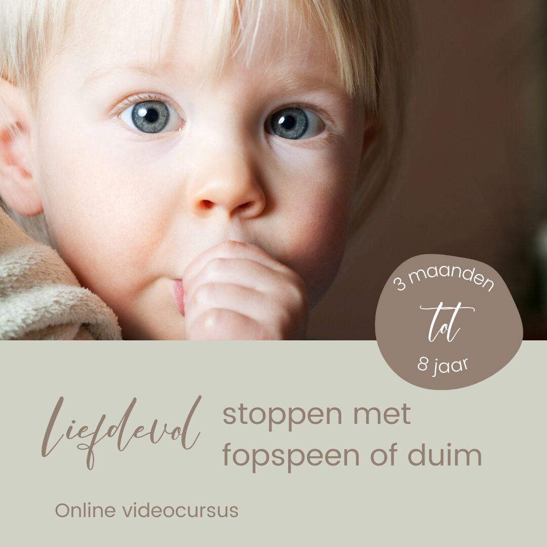 Liefdevol stoppen met fopspeen of duim